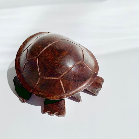 Hand Carved Solid Wood Sea Turtle - Picture 4 of 6